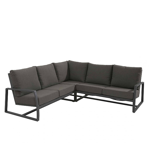 <h1><strong>New Mauritius hoekbank + Center</strong></h1><p><strong>Deze loungeset is te bezichtigen in onze showroom te Zwanenburg.</strong><br /><br />De New Mauritius loungeset van Taste 4SO heeft een extreem hoog zitcomfort door de heerlijke hoge rug en geeft je terras een moderne frisse look. De Mauritius loungeset is gemaakt van weerbestendige materialen en is onderhoudsarm. Doordat er onder het zitvlak textileen gespannen is, zit je extra comfortabel en kun je heerlijk ontspannen in je tuin!</p><p>De New Mauritius hoekbank is modulair, waardoor je zelf je ideale opstelling kunt samenstellen. De center module, kan zowel links als rechts worden geplaatst afhankelijk van je ruimte.</p><h4><strong>NEW Mauritius modulair hoekelement incl. 3 kussens</strong></h4><p>Afmetingen: 87 × 87 × 92 cm (LxBxH)<br />Zithoogte: 43 cm<br />Zitdiepte: 48 cm<br />Materiaal: Aluminium, Textileen<br />Kleur: Antraciet,</p><h4><strong>NEW 2 x Mauritius modulair 2.5-zits element, 1 met armleuning links, 1 met armleuning rechts</strong></h4><p>Afmetingen: 87 × 145 × 92 cm (LxBxH)<br />Zithoogte: 43 cm<br />Zitdiepte: 48 cm<br />Armhoogte: 78 cm<br />Materiaal: Aluminium, Textileen<br />Kleur: Antraciet</p><h4><strong>NEW Mauritius modulair tussenelement incl. 2 kussens</strong></h4><p>Afmetingen: 87 × 70 × 92 cm (LxBxH)<br />Zithoogte: 43 cm<br />Zitdiepte: 48 cm<br />Materiaal: Aluminium, Textileen<br />Kleur: Antraciet</p>