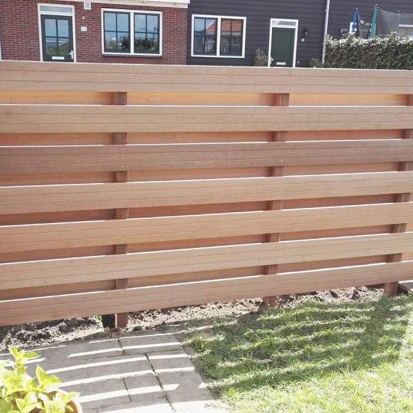 Hardhouten Geschaafde Schuttingplank 1,5x14,5 cm met V-groeven