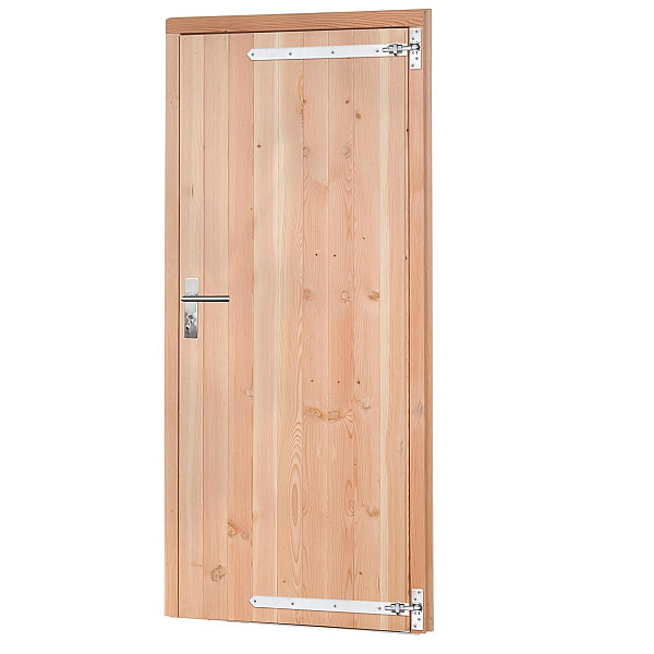 Douglas dichte deur incl. kozijn extra breed 110 x 214,5 cm., rechtsdraaiend, onbehandeld