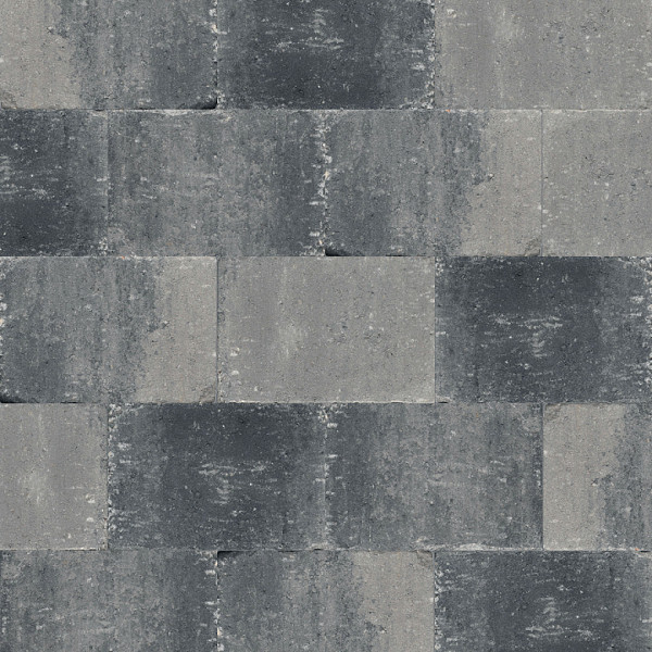 Restpartij Zwanenburg: ca. 8m2 Abbeystones 20x30x6 cm Grijs/Zwart