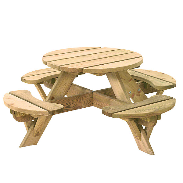 Kinderpicknicktafel Jimmy 4-persoons rond blad Ø 63 cm