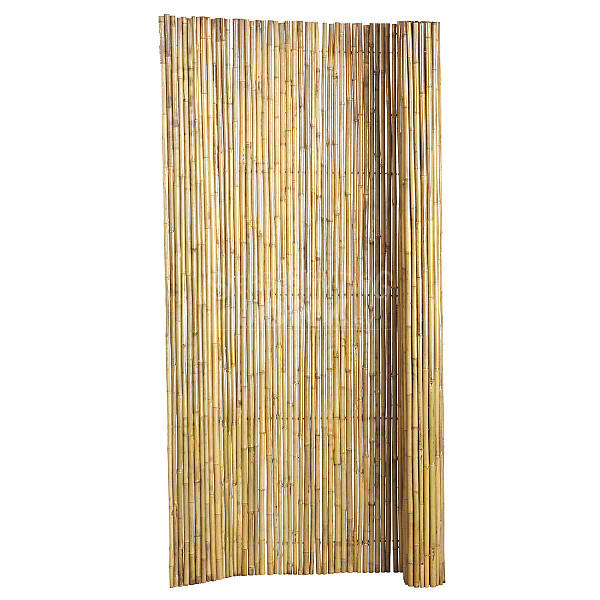 Bamboescherm op rol, gelakt, 180 x 180 cm. - Sierbestrating B.V.