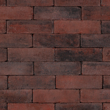 Restpartij Zwanenburg: ca. 8,5m2 Antieke trommel Dikformaat 6 cm rood/zwart