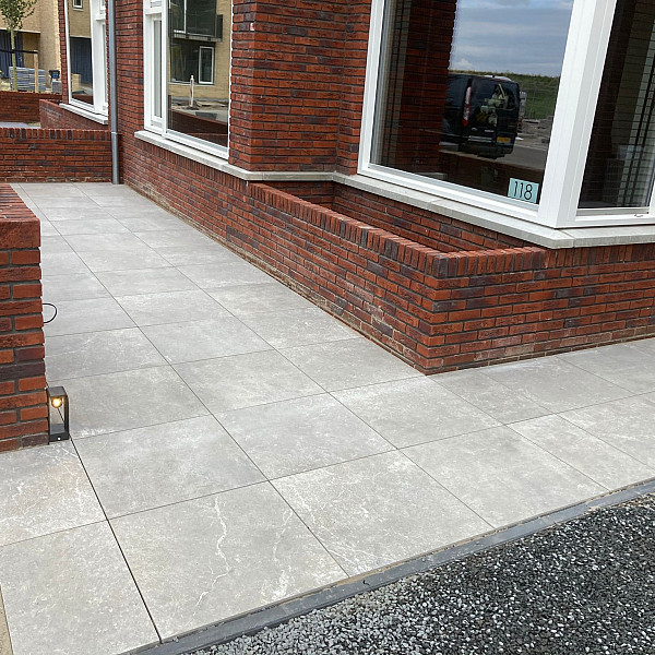 Actietegel Keramiek op Beton 90x90x4 cm Marble Design Smoke