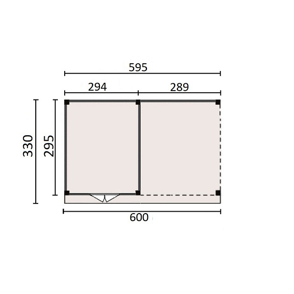 <p><strong>JWOODS Buitenverblijf 600x300cm incl. berging 300(b), Fijnbezaagd zweeds rabat blank</strong></p><p>Voor een voordelige prijs een prachtige overkapping in je tuin plaatsen? Dat kan met een JWOODS Buitenverblijf, een goedkope terrasoverkapping, samengesteld als ‘doe het zelf bouwpakket’. Het grote voordeel van het JWOODS concept zit hem in de prijs, welke een stuk voordeliger is in vergelijking met een prefab pakket. Uit onze voorraad tuintimmerhout stellen we een bouwpakket samen uit de beste naaldhoutsoorten, zoals Lariks, Douglashout en Redwood. Bij aanschaf wordt je uiteraard voorzien van een duidelijke opbouwinstructie.  </p><p><strong>Doe het zelf bouwpakket</strong></p><p>Het doe het zelf pakket wordt compleet geleverd inclusief dakbedekking, stadsuitloop, bevestigingsmaterialen etc. Wil je exact weten waar het pakket uit bestaat? Scroll dan naar beneden voor de complete materialenlijst. Optioneel kunnen de 12x12x300 cm palen tegen meerprijs worden vervangen voor 15x15x300 cm (bij een fijnbezaagd model) of 14x14x300 cm (bij een geschaafd model).<br />Betonpoeren, daktrimmen, een hemelwater afvoerset, een dakverankeringset en ventilatieroosters zijn optioneel en kunnen besteld worden bij de extra opties.</p><p><strong>Fundering Overkapping</strong></p><p>Voor een solide constructie monteer je de palen op betonpoeren. Rondom de poeren stort je (snel)beton. De getoonde maten zijn de funderingsmaten. Het dak overstek is standaard 30 cm diep en 5 cm in de breedte. Betonpoeren zijn in verschillende uitvoeringen verkrijgbaar. Wij raden de betonpoer de luxe 18x18x50 van harte aan.</p><p><strong>Overkapping van Lariks Douglashout en Redwood</strong></p><p>Een JWOODS Buitenverblijf wordt samengesteld uit Douglashout en Redwood hout.<br /><br />Douglas/Lariks is een prachtig duurzaam materiaal. Het heeft een mooie rood/oranje gevlamde kleur. Binnen het assortiment kan je kiezen uit "geschaafd" of "fijnbezaagd" douglas hout. Geschaafde materialen hebben een zacht en glad oppervlak. De geschaafde materialen zijn zeer maatvast door het drogen van het hout. Door uitdroging van Douglas hout is er wel kans op scheurvorming in palen of planken, dit doet echter niets af aan de kwaliteit van het hout. De fijnbezaagde materialen zijn wat ruwer aan oppervlak en de kopkanten kunnen wat splinterig zijn. Fijnbezaagd hout word vers gezaagd en kan na indrogen wat minder maatvast zijn. Ook kan er op fijnbezaagd materiaal schimmelvorming ontstaan.</p><p>JWOODS RedWood is een PEFC/FSC gekeurd, geïmpregneerd naaldhoutproduct met een warme, roodroze uitstraling. RedWood heeft dezelfde warme, authentieke uitstraling als douglashout én het behoudt lang zijn kleur. Het is daarmee een prachtig alternatief voor Douglashout.</p><p><strong>Dakbedekking</strong></p><p>Een JWOODS Buitenverblijf wordt geleverd <strong>inclusief</strong> dakbedekking voor het platte dak. Het EPDM rubberfolie wordt compleet op maat aangeleverd met EPDM lijm. Voor de afvoer van het hemelwater wordt een vierkante stadsuitloop meegeleverd.</p><p>Voor de afwerking van de dakranden en het EPDM zijn optioneel daktrimmen te bestellen.</p><p><strong>Onderhoud Overkapping</strong></p><p>Een JWOODS Buitenverblijf behoeft weinig onderhoud. Echter raden wij aan om het hout te behandelen met de producten van Hermadix. Voordelen:</p><ul>	<li>​​​​​​​Verlengt de levensduur van het hout</li>	<li>Beschermt het hout tegen krimpen, zwellen, kromtrekken en scheuren door uitdroging en vocht</li>	<li>Behoudt de mooie kleur en gaat het natuurlijke vergrijzingsproces tegen</li>	<li>Beschermt u het hout tegen UV-straling, vocht, schimmels en houtrot</li></ul><p>Zit jouw ideale terrasoverkapping niet bij de collectie? Neem gerust contact op, we helpen je graag verder.</p>