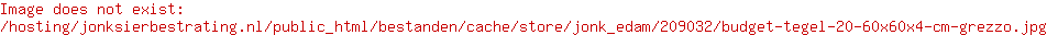 <p><strong>Budget Tegel 2.0 </strong></p><p>De naam zegt het eigenlijk al, de Budgettegel 2.0 is een goedkope terrastegelserie met een uitstekende prijs-kwaliteitverhouding. De tegels zijn toe te passen in uiteenlopende tuinstijlen, van modern en ingetogen met de kleuren Nero en grezzo tot landelijk nostalgisch met de kleur Marrone.</p><p><strong>Tegels met een mooie strakke afwerking</strong></p><p>De Budgettegel+ heeft een volkomen strakke bovenlaag en zijn afgewerkt met een strakke rand in de vorm van een minuscuul vellingrandje (facet). De tegel is kindvriendelijk en met blote voeten prettig beloopbaar.</p><p><strong>Grootformaat tegel</strong></p><p>De tegels zijn verkrijgbaar in het populaire formaat 60x60x4 cm. Met een 60x60 tuintegel creëer je een rustig en ruimtelijk beeld in de tuin. Het meest gebruikte legpatroon voor een 60x60 tegel is een volsteenverband. Je legt de tegels met de zijden en de hoeken tegen elkaar aan, recht-toe, en recht-aan . Dit is het meest eenvoudige legmotief. Het oogt ook rustig en ruimtelijk.<br /><br />Wil je juist de rechtlijnigheid van de tuin doorbreken, overweeg dan een diagonaal verband. Je legt de tegels in volsteenverband maar dan in een diagonale legrichting. Let wel op dat je met een diagonaal verband langs de zijden veel zaagwerk hebt. Dit kost extra tijd, en je hebt extra tegels nodig. Een halfsteensverband behoort ook nog tot de opties. Je legt de tegels wel in rechte rijen, maar bij de volgende rij begin je met de eerste tegel halverwege de tuintegel van de rij ervoor. Zo creëer je een speelser effect.</p>