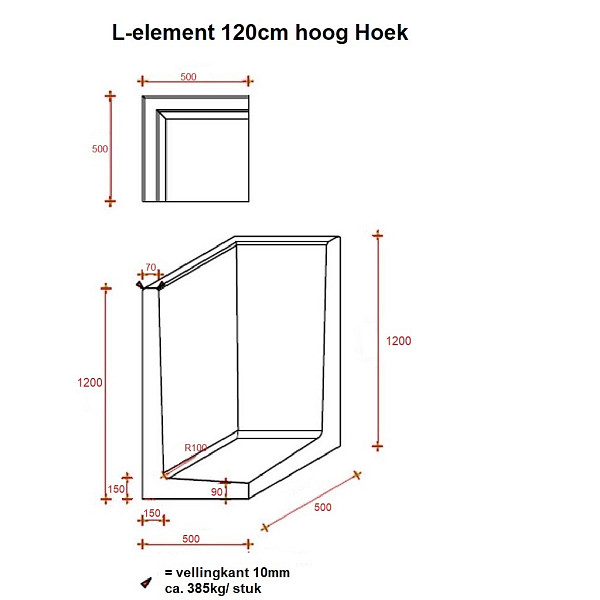 <h1><strong>L-Hoekelement</strong></h1><p>Een L-Hoekelement is op verschillende manieren toe te passen. Ze zijn te combineren met de L-elementen om zo een vloeiende hoek te creeeren. L-Hoekelementen zijn ook toe te passen om verhoogde borders te maken in de tuin., of hoogteverschil in de tuin op te vangen.</p><p>De L-Hoekelementen zijn verkrijgbaar in diverse maten in de kleuren grijs, zwart en roestbruin.</p>