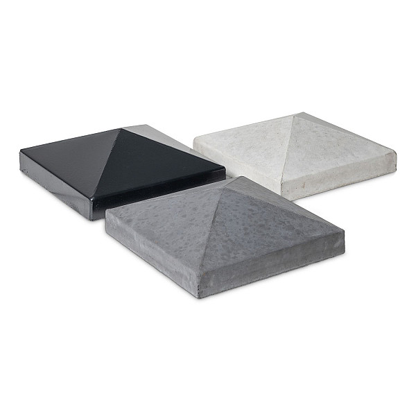Paalmuts met punt 35x44 cm Zwart Gecoat