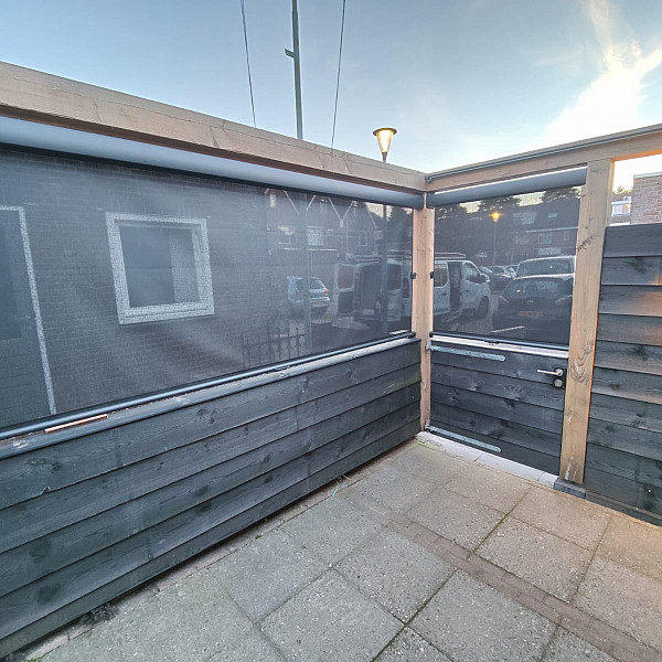 Vita Terrasscherm Zwart 260x120 t/m 200 cm Soltis 92 doek