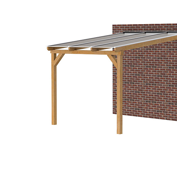Jwoods DHZ Veranda polycarbonaat 306x400cm, aanbouw