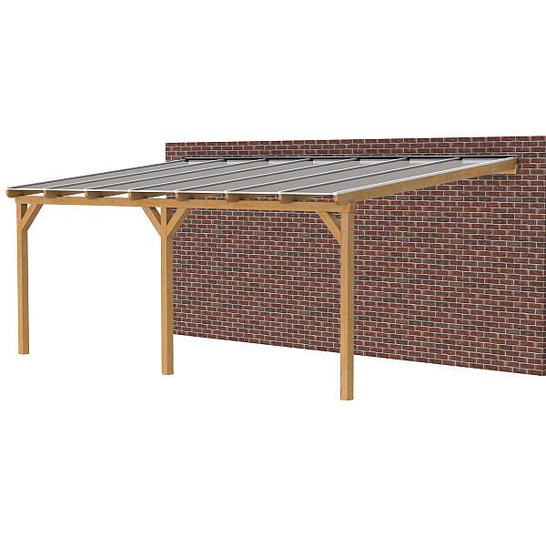 Jwoods DHZ Veranda polycarbonaat 706x400cm, aanbouw