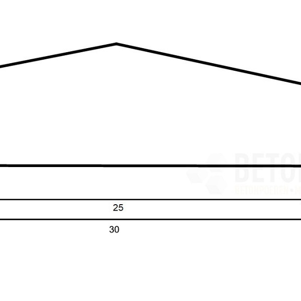 muurafdekb 30x100 zwart beton