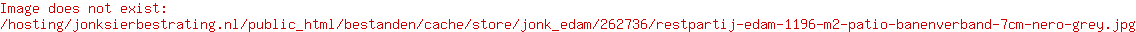 <h1><strong>Restpartij Edam: 11,96 m2</strong></h1><h1><strong>Patio: Gecoate tegels voor een betaalbare prijs</strong></h1><p>De serie patio tegels komt tegemoet aan de vraag van de consument naar een betaalbare bestrating die mooi blijft tot in de lengte der dagen. De grote afmetingen geven zowel de kleinere tuin of patio als een groot terras een rustige, ruimtelijke uitstraling.</p><h2><strong>Gehydrofobeerd en gecoat</strong></h2><p>Het Speciale aan deze tegelserie is de coating die aangebracht wordt als de tegels net geproduceerd zijn. Deze coating dringt zeer diep door in de poriën van het beton, zodat er een transparante beschermlaag ontstaat. Tevens verdiept de coating de kleur van de tegels.</p><h2><strong>Strakke tuin</strong></h2><p>Met de formaten 40x80 en 30x60x5 en 60x60x4 cm creëer je een terras met een strakke belijning en een heldere vlakverdeling. Veel gebruikte legpatronen voor een strakke tuin zijn blokverband en halfsteensverband.</p><h2><strong>Banenverband</strong></h2><p>Het banenverband is uitermate geschikt voor uw oprit, maar past ook zeer goed op een terras. Dit product bestaat uit een combinatie van langwerpige tegels. Hiermee kunt u mooi lange lijnen in de breedte creëren wat een moderne en chique uitstraling geeft. De combinatie bestaat uit vier 30x14 tegels, vier 40x14 tegels, vier 50x14 tegels, twee 30x17,5 tegels, twee 40x17,5 tegels en twee 50x17,5 tegels. Het Patio banenverband is verkrijgbaar in de dikte 7 cm en daarmee geschikt voor tuin, terras en oprit.</p><h2><strong>Producteigenschappen</strong></h2><ul>	<li>De tegels hebben een beschermlaag (coating)</li>	<li>De tegels in deze lijn zijn dieper van kleur</li>	<li>De kleuren zelf zijn duurzamer</li>	<li>De tegels nemen minder water op,het blijft er als het ware 'opliggen'</li>	<li>Vuil en vocht krijgen bij de juiste aanleg en het juiste onderhoud minder kans. </li></ul><p>De Patio siertegels staan garant voor een modern en strak design voor jarenlang tuinplezier.</p>