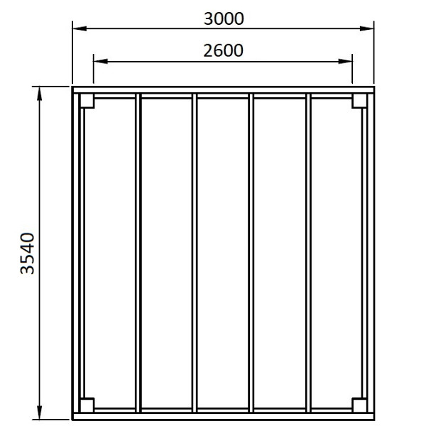 <p><strong>JWOODS Buitenverblijf XL 300x354cm Geschaafd</strong></p><p>Voor een voordelige prijs een prachtige overkapping in je tuin plaatsen? Dat kan met een JWOODS Buitenverblijf, een goedkope terrasoverkapping, samengesteld als ‘doe het zelf bouwpakket’. Het grote voordeel van het JWOODS concept zit hem in de prijs, welke een stuk voordeliger is in vergelijking met een prefab pakket. Uit onze voorraad tuintimmerhout stellen we een bouwpakket samen uit de beste naaldhoutsoorten, zoals Lariks, Douglashout en Redwood. Bij aanschaf wordt je uiteraard voorzien van een duidelijke opbouwinstructie.  </p><p><strong>Doe het zelf bouwpakket</strong></p><p>Het doe het zelf pakket wordt compleet geleverd inclusief dakbedekking, stadsuitloop, bevestigingsmaterialen etc. Wil je exact weten waar het pakket uit bestaat? Scroll dan naar beneden voor de complete materialenlijst. Betonpoeren, EPDM pakket, een hemelwater afvoerset, een dakverankeringset en ventilatieroosters zijn optioneel en kunnen besteld worden bij de extra opties.</p><p><strong>Fundering Overkapping</strong></p><p>Voor een solide constructie monteer je de palen op betonpoeren. Rondom de poeren stort je (snel)beton. De getoonde maten zijn de funderingsmaten. Het dak overstek is standaard 30 cm diep en 5 cm in de breedte. Betonpoeren zijn in verschillende uitvoeringen verkrijgbaar. Wij raden de betonpoer de luxe 22x22x40 cm van harte aan.</p><p><strong>Overkapping van Lariks Douglashout en Redwood</strong></p><p>Een JWOODS Buitenverblijf wordt samengesteld uit Douglashout en Redwood hout.<br /><br />Douglas/Lariks is een prachtig duurzaam materiaal. Het heeft een mooie rood/oranje gevlamde kleur. Binnen het assortiment kan je kiezen uit "geschaafd" of "fijnbezaagd" douglas hout. Geschaafde materialen hebben een zacht en glad oppervlak. De geschaafde materialen zijn zeer maatvast door het drogen van het hout. Door uitdroging van Douglas hout is er wel kans op scheurvorming in palen of planken, dit doet echter niets af aan de kwaliteit van het hout. De fijnbezaagde materialen zijn wat ruwer aan oppervlak en de kopkanten kunnen wat splinterig zijn. Fijnbezaagd hout word vers gezaagd en kan na indrogen wat minder maatvast zijn. Ook kan er op fijnbezaagd materiaal schimmelvorming ontstaan.</p><p>JWOODS RedWood is een PEFC/FSC gekeurd, geïmpregneerd naaldhoutproduct met een warme, roodroze uitstraling. RedWood heeft dezelfde warme, authentieke uitstraling als douglashout én het behoudt lang zijn kleur. Het is daarmee een prachtig alternatief voor Douglashout.</p><p><strong>Dakbedekking</strong></p><p>Een JWOODS Buitenverblijf wordt geleverd inclusief dakbedekking voor het platte dak. De optie EPDM rubberfolie wordt compleet op maat aangeleverd met EPDM lijm. Voor de afvoer van het hemelwater wordt een vierkante stadsuitloop meegeleverd.</p><p><strong>Onderhoud Overkapping</strong></p><p>Een JWOODS Buitenverblijf behoeft weinig onderhoud. Echter raden wij aan om het hout te behandelen met de producten van Hermadix. Voordelen:</p><ul>	<li>​​​​​​​Verlengt de levensduur van het hout</li>	<li>Beschermt het hout tegen krimpen, zwellen, kromtrekken en scheuren door uitdroging en vocht</li>	<li>Behoudt de mooie kleur en gaat het natuurlijke vergrijzingsproces tegen</li>	<li>Beschermt u het hout tegen UV-straling, vocht, schimmels en houtrot</li></ul><p>Voor een voordelige prijs een prachtige overkapping in je tuin plaatsen? Dat kan met een JWOODS Buitenverblijf, een goedkope terrasoverkapping, samengesteld als ‘doe het zelf bouwpakket’. Het grote voordeel van het JWOODS concept zit hem in de prijs, welke een stuk voordeliger is in vergelijking met een prefab pakket. Uit onze voorraad tuintimmerhout stellen we een bouwpakket samen uit de beste naaldhoutsoorten, zoals Lariks, Douglashout en Redwood. Bij aanschaf wordt je uiteraard voorzien van een duidelijke opbouwinstructie.  </p>