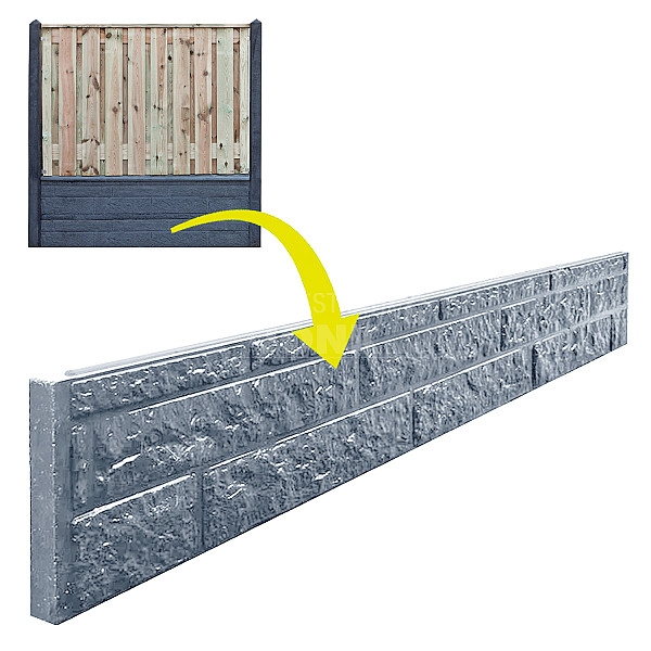 <p><strong>Betonschutting</strong></p><p>Een Luxe Hout & beton rotsmotief schutting is een combinatie van betonpalen, twee rotsmotief onderplaten met een betonnen afdekkap met daarop een plankenscherm van 130 cm hoog. De totale hoogte is ongeveer 195 cm. Een hout & beton rotsmotief schutting is de ideale combinatie voor een lange levensduur. Indien u de antraciet gekleurde beton elementen op kleur wilt houden dan kunt u de elementen behandelen met een speciale coating.<br /><br />Let op! Een betonpaal wordt geproduceerd met twee gaten. Deze gaten zijn bedoeld voor het unibeslag waarbij de L-beugels aan elkaar verbonden d.m.v. een stuk tapeind die door de gaten in de palen gaan. Deze gaten zitten op een bepaalde hoogte welke overeenkomen met een horizontale ligger van een 21-planks scherm of een douglas scherm. Bij alle overige schermen komen de horizontale liggers niet overeen met het voorgeboorde gat. Er zal dus een extra gat geboord moeten worden in de paal of u bevestigd het uni-beslag met kleinere schroeven alleen aan de plank.</p>