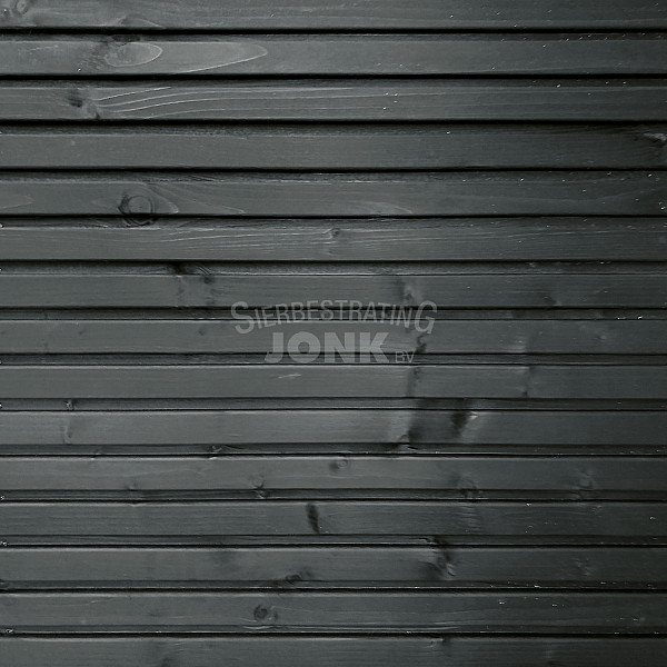 <p>JWOODS Budget Wand 201 tot 300 cm - Horizontaal triple rabat zwart enkelzijdig</p>