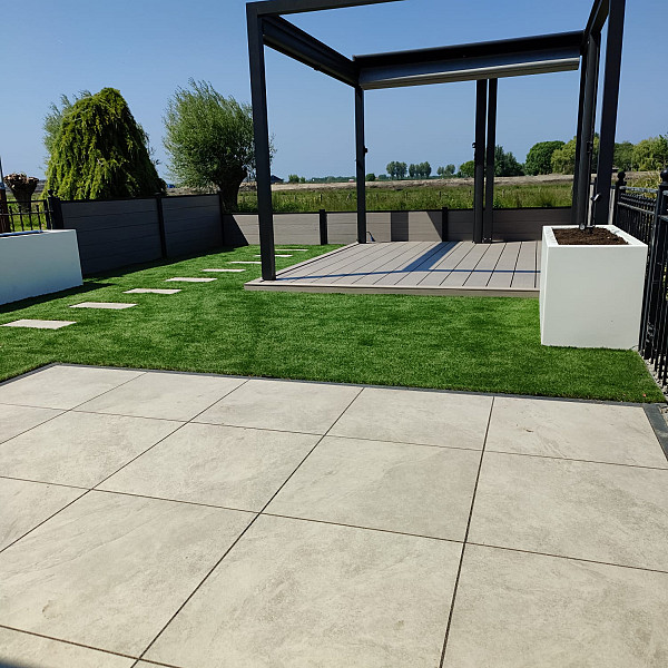 Actietegel Keramiek op Beton 60x60x4 cm Slate Design Greige (beperkt leverbaar)
