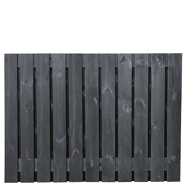 Tuinscherm Stuttgart zwart gespoten geschaafd grenen 21-planks 180x130 cm