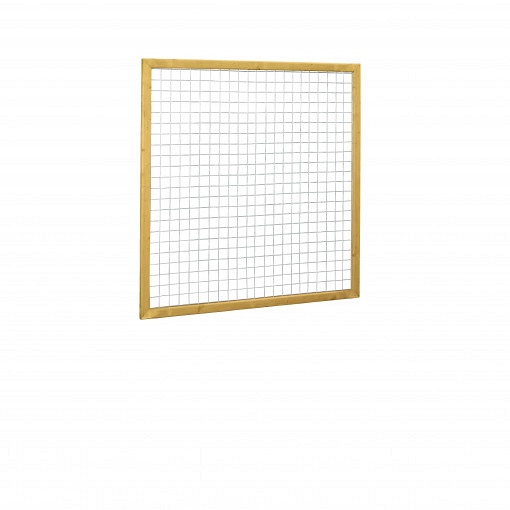 <h2><strong>Grenen betonijzertrellis 180x180 cm.</strong></h2><h3>Met betonijzertrellis heb je een mooie oplossing om een lange schutting te breken met een stukje groene muur. Met de meerdere maten die verkrijgbaar zijn kun je zelf kiezen voor de grootte van de groene muur. De trellis heeft een mooie grenen kader die leuk gecombineerd kan worden met grenen of vuren schuttingdelen. De betonijzertrellis wordt gemaakt van regels van 4,5 x 7,0 cm, hierin staat een gaaspaneel met een maas van 7,5 x 7,5 cm en een doorsnede van Ø0,5 cm.</h3>