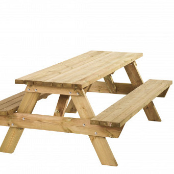 <h2><strong>Picknicktafel Bobito</strong></h2><h3>De picknicktafel Bobito biedt plaats aan wel acht volwassenen.</h3><h3>De bladmaat is 71 x 220 cm., de zithoogte is 49 cm.en de bladhoogte is 80 cm. De tafel heeft een houtdikte van 42 mm. De tafel is geïmpregneerd. De tafel is gemaakt van vuren hout en wordt geleverd met voorgemonteerde onderdelen.</h3><p> </p>