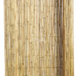 <h2><strong>Natuurlijke schuttingen</strong></h2><h3>Creëer een geweldige sfeer in je tuin met onze natuurlijke producten. Materialen zoals wilg, riet en bamboe staan garant voor een natuurlijke oase in je eigen tuin.</h3><h3><strong>Bamboescherm op rol</strong></h3><h3>Het bamboescherm is gemonteerd met staaldraad. Het scherm heeft enige doorkijk en is horizontaal en verticaal te plaatsen. De stokken zijn circa ø 2 cm. De schermen zijn gelakt en zwart verkrijgbaar. Afmetingen 180 x 180 cm.</h3>