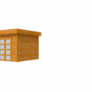 Douglas Topvision tuinhuis Roek, 300 x 300 cm., transparant gespoten