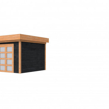 Douglas Topvision tuinhuis Roek, 300 x 300 cm., zwart geïmpregneerd / onbehandeld