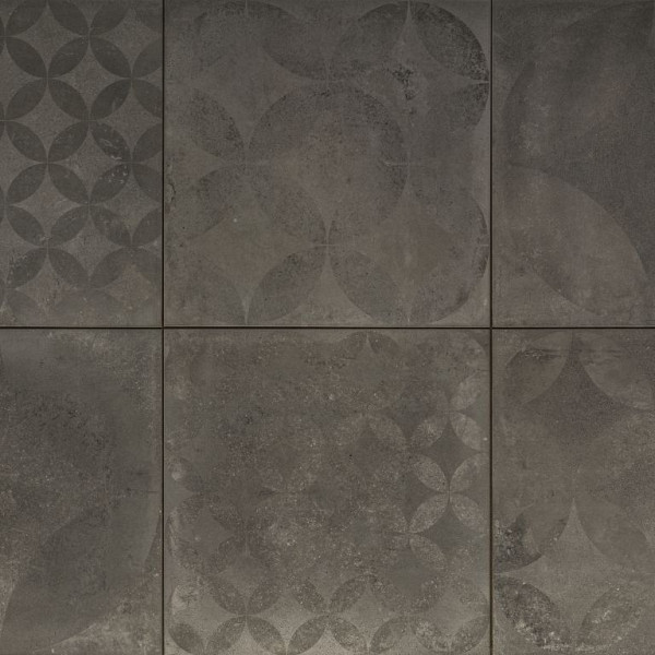 Keramische Tegel 'TRE' Concrete Decor 60x60x3 cm Graphite