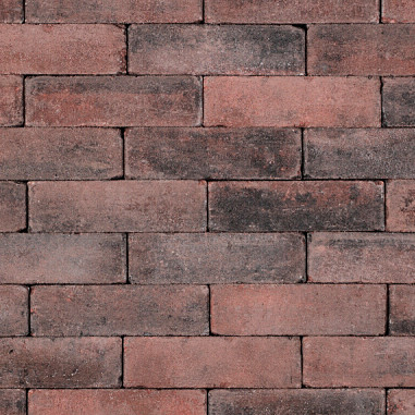 Restpartij Zwanenburg: ca. 8,5m2 Antieke trommel Dikformaat 6 cm rood/zwart