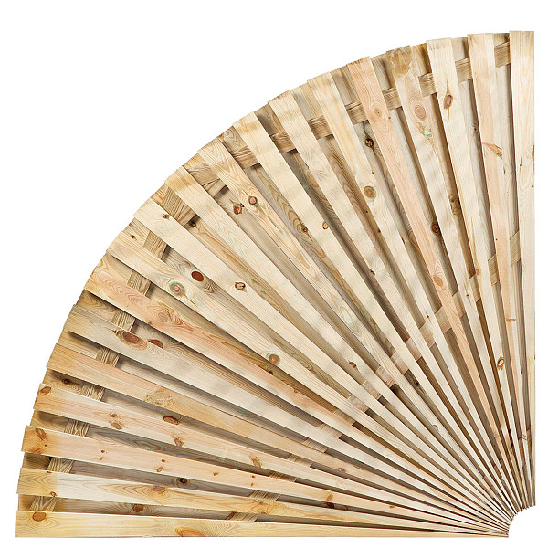Kwartronde cirkel dubbelzijdig geschaafd geïmpregneerd grenen 150x150 cm