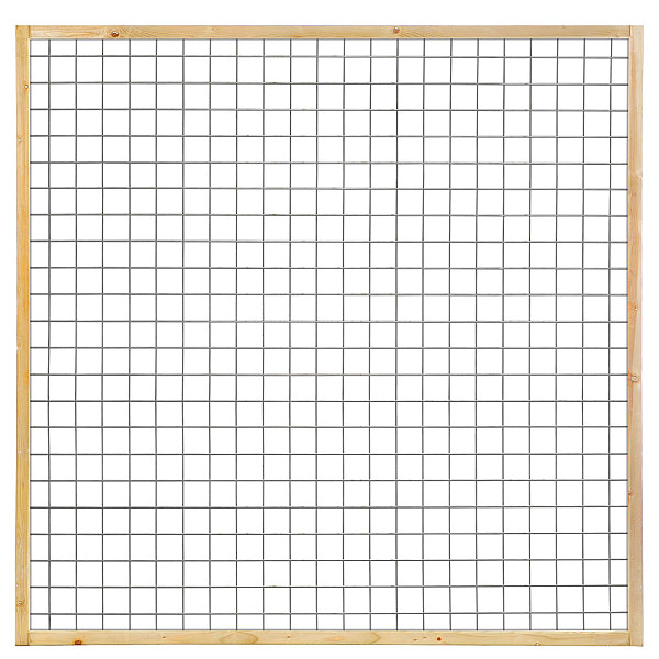Gaaselement 180x180 cm met kader 4,5x4,5 cm geïmpregneerd grenen
