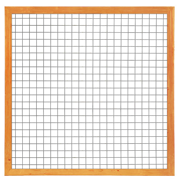 Gaaselement 180x180 cm met kader 4,5x7 cm geïmpregneerd Red Class hout