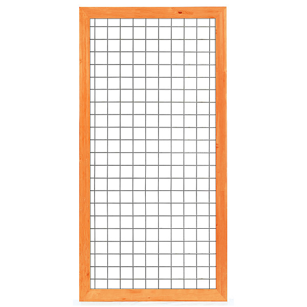 Gaaselement 90x180 cm met kader 4,5x7 cm geïmpregneerd Red Class hout
