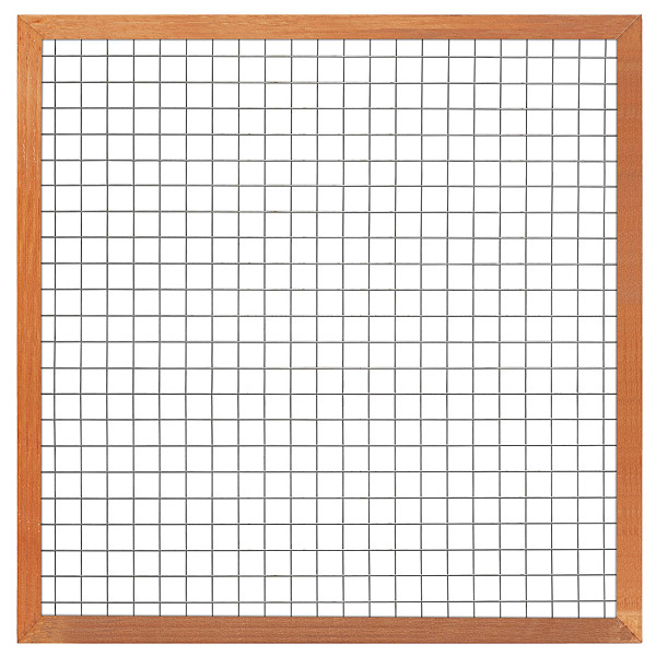 Gaaselement 180x180 cm met kader 4,4x6,8 cm onbehandeld hardhout