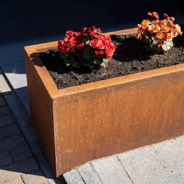 Plantenbak Carrez Connect zonder bodem Cortenstaal 100x40x80 cm