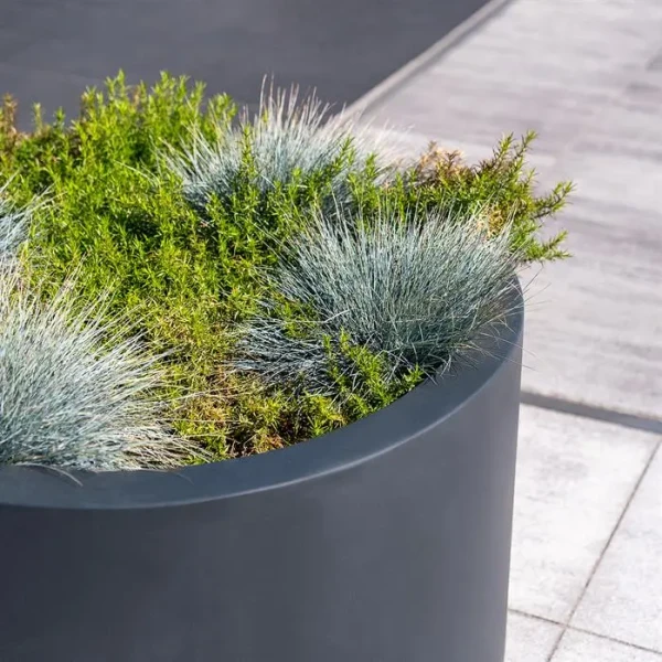 Plantenbak Circum met bodem polyester Ø80x60 cm