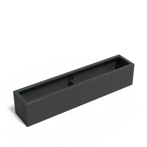 Plantenbak Carrez Connect zonder bodem gecoat staal RAL7021 200x40x40 cm