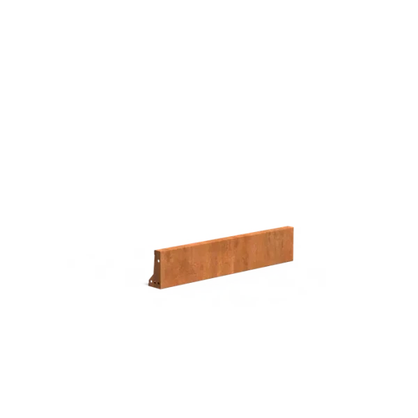 Keerwand recht Cortenstaal 2 mm 100x20 cm