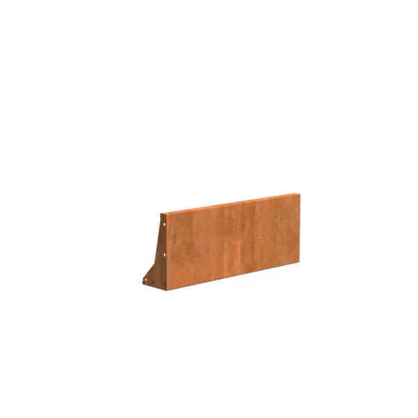 Keerwand recht Cortenstaal 3 mm 100x40 cm