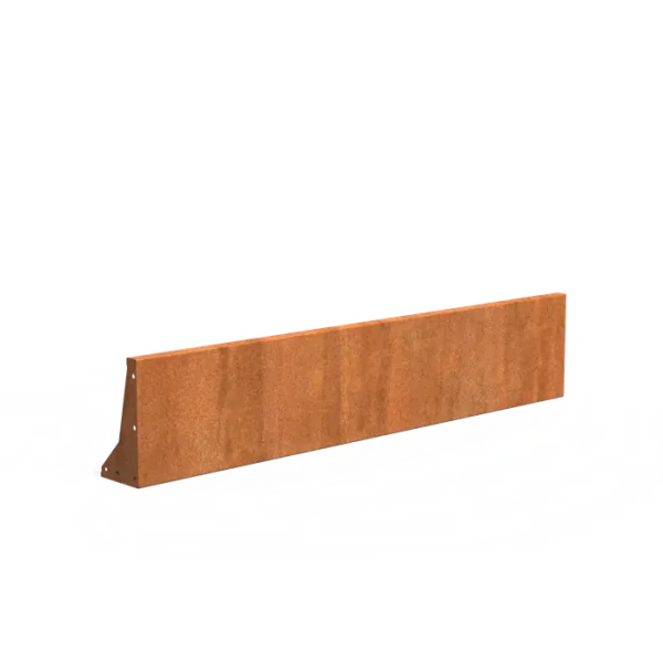 Keerwand recht Cortenstaal 3 mm 200x40 cm