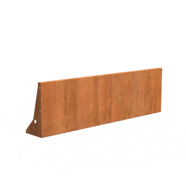 Keerwand recht Cortenstaal 3 mm 200x60 cm
