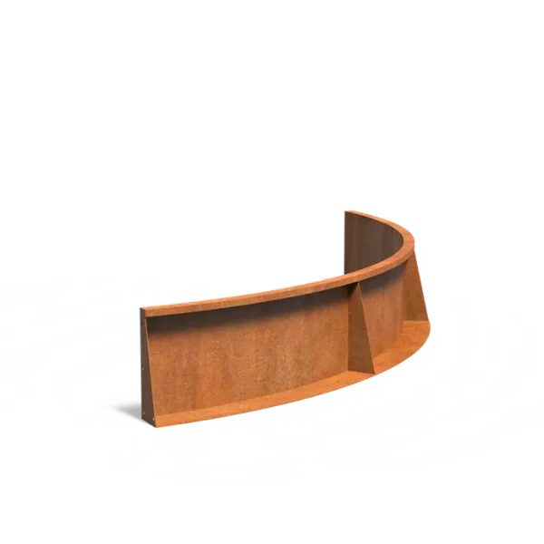 Keerwand binnenbocht Cortenstaal 3 mm 200x200x40 cm