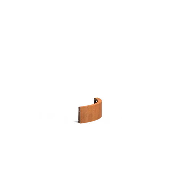 Keerwand buitenbocht Cortenstaal 2 mm 50x50x20 cm
