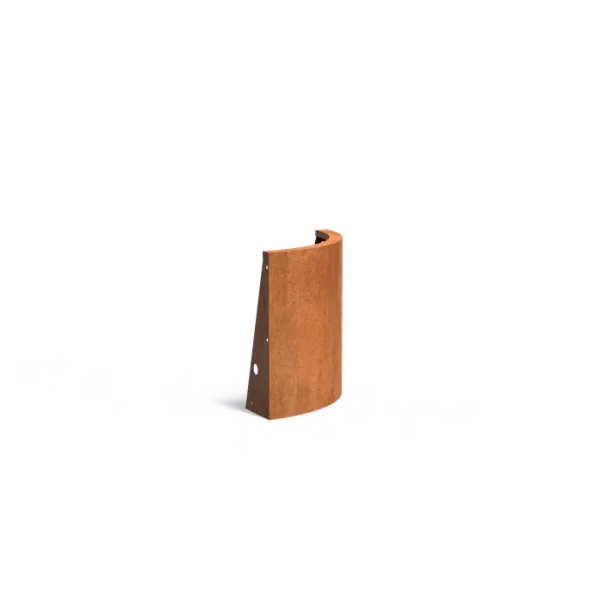 Keerwand buitenbocht Cortenstaal 3 mm 50x50x60 cm
