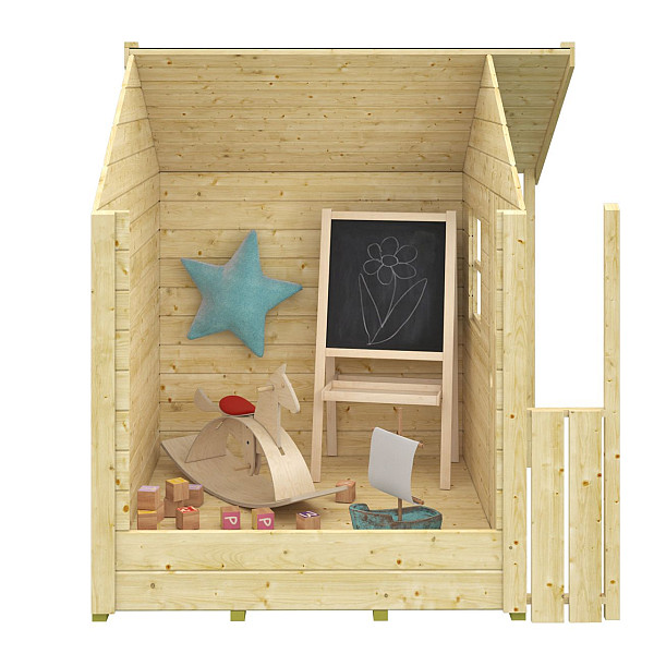 <h1><strong>Speelhuisje Sneeuwwitje</strong></h1><p>Houten speelhuisjes zijn populair vanwege hun duurzaamheid en aantrekkelijke uiterlijk. Ze bieden urenlang speelplezier voor de kinderen in de veilige omgeving van je eigen tuin.</p><h2>Productbeschrijving</h2><p>Afwerking: Geschaafd</p><p>Behandeling: Onbehandeld</p><p>Materiaal: Hout</p><p>Houtsoort: Vuren</p><p>Daktype: Zadeldak</p><p>Dakbedekking inbegrepen: Dakleer</p><p>Roedes: Losse roedes</p><p>Luifelmaat: 30 cm.</p><p>Diepte: 150 cm.</p><p>Breedte: 152 cm.</p><p>Nokhoogte: 170 cm.</p><p>Veranda: Nee</p><p>Prefab panelen: Ja</p><p>Houten vloer inbegrepen: Ja</p><p>Dikte wand: 16 mm.</p><p>Inbegrepen: Inclusief dakleer, houten vloer en bevestigingsmaterialen</p><p>Extra informatie: Dit speelhuisje wordt met voorgemonteerde wanden geleverd. De afmeting van het overstek is ca. 28 cm.</p><p>Alleen geschikt voor privégebruik in niet openbare ruimtes. Te allen tijde ouderlijk toezicht voorgeschreven. Alle speeltoestellen zijn pas bespeelbaar vanaf de leeftijd van 3 jaar tot en met een gewicht van 50 kg.</p>