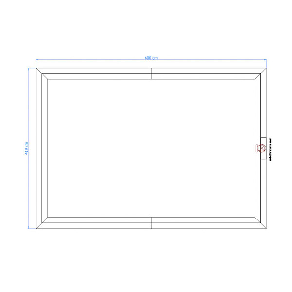 Luxe houten zwembad Playa Lagun 600x419x131 cm