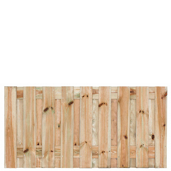 <h1><strong>Tuinscherm Vasse</strong></h1><p>Grenenhout is een veelvoorkomend type hout dat afkomstig is van de groep naaldbomen die behoren tot het geslacht Pinus. Het wordt gewaardeerd om zijn veelzijdigheid, beschikbaarheid en relatieve betaalbaarheid. Hier zijn enkele kenmerken en toepassingen van grenenhout:</p><p>-  Eigenschappen: Grenenhout heeft meestal een lichte kleur, variërend van witachtig tot gelig bruin. Het heeft een fijne nerf en een gelijkmatige textuur. Grenenhout is over het algemeen een zacht hout, wat betekent dat het gemakkelijk te bewerken en te vormen is. Het heeft echter wel de neiging om gevoelig te zijn voor deuken en krassen, vanwege de relatieve zachtheid.</p><p>-  Duurzaamheid: Grenenhout is minder duurzaam dan sommige andere houtsoorten, zoals douglashout. Het heeft de neiging om gevoeliger te zijn voor insectenplagen en rot, vooral als het wordt blootgesteld aan vochtige omstandigheden. Om de duurzaamheid te verbeteren, kan grenenhout behandeld worden met beits, verf of houtbeschermingsmiddelen.</p><p>-  Behandeling en afwerking: Grenenhout kan mooi worden afgewerkt en gebeitst om de natuurlijke uitstraling te behouden of om een andere kleur te krijgen. Het hout absorbeert vlekken goed, waardoor het gemakkelijk is om de gewenste afwerking te bereiken. Daarnaast kan het ook worden geschilderd in verschillende kleuren om bij de gewenste stijl te passen.</p><h2>Productbeschrijving</h2><p>Houtsoort: Grenen</p><p>Afwerking: Geschaafd</p><p>Behandeling: Geïmpregneerd</p><p>Materiaal: Hout</p><p>Keurmerk: Pefc</p><p>Breedte: 180 cm.</p><p>Hoogte: 90 cm.</p><p>Dicht scherm: Nee</p><p>Aantal planken: 19-planks 17(+2)</p><p>Bevestigingsmethode: Rvs geschroefd</p><p>Horizontaal en verticaal toepasbaar (past horizontaal niet in een sleufpaal): Nee</p><p>Afmeting planken diepte: 1,60 cm.</p><p>Afmeting planken breedte: 14 cm.</p><p>Afmeting planken lengte: 90 cm.</p><p>Aantal tussenregels: 2</p><p>Afmeting tussenregel diepte: 1,60 cm.</p><p>Afmeting tussenregel breedte: 14 cm.</p><p>Extra informatie: Komo-gecertificeerd</p>
