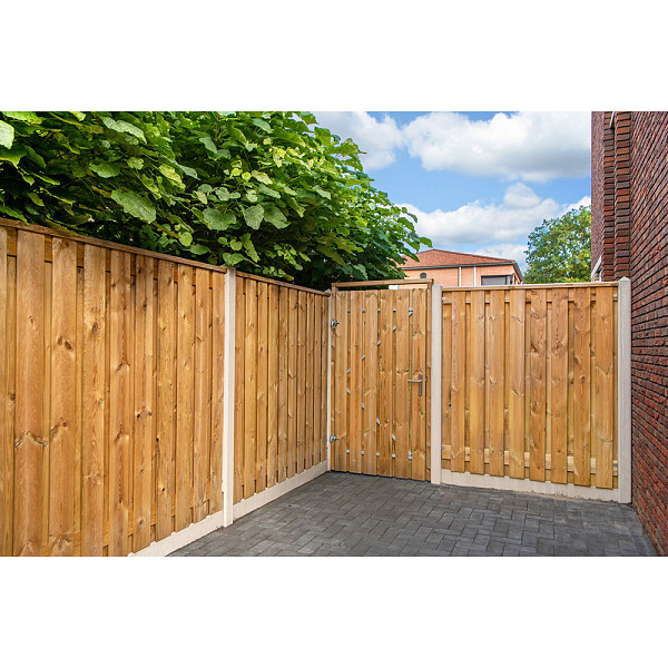 Tuinscherm Enschede geschaafd geïmpregneerd grenen 21-planks 180x180 cm