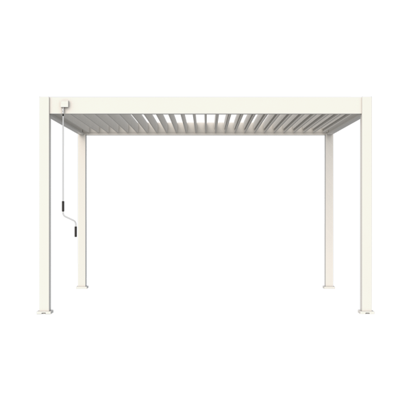 <h1><strong>Toronto overkapping</strong></h1><p>Bij het ontwerpen van de Toronto collectie is veel aandacht besteed aan de behoeften van klanten en toekomstige trends. Het resultaat is een prachtige en innoverende collectie aluminium overkappingen met een diversiteit aan afmetingen en kleuren.</p><p>Bovendien zijn er zowel vrijstaande overkappingen als wandmodellen ontworpen.</p><p>Met een Toronto overkapping kun je het hele jaar door optimaal genieten van het buitenleven. De modellen uit de Toronto serie bieden een overspanning tot 3,6 meter. Door de staanders van 116 millimeter heeft de overkapping een robuuste uitstraling.</p><p>Dankzij het kantelbare lamellendak ben je beschermd tegen de regen en reguleer je eenvoudig naar eigen wens licht en schaduw. Doordat je de lamellen tot 135 graden kunt kantelen, kun je zonlicht van beide kanten toelaten of vermijden. Ook wanneer de lamellen geopend zijn, blijven deze netjes verborgen achter het frame.</p><p>Bij het produceren van de overkappingen staat kwaliteit en duurzaamheid voorop. Alle overkappingen zijn volledig van aluminium en behandeld met een poedercoating. Hierdoor is de overkapping bestand tegen alle weersinvloeden en zijn ze nagenoeg onderhoudsvrij. Bovendien is de stevige constructie bestand tegen extreme weersomstandigheden.</p><p>De overkappingen zijn 100% waterdicht en beschikken over een uniek geïntegreerd waterafvoersysteem om het regenwater efficiënt af te voeren. Dit systeem is zo ontworpen dat je zelf bepaalt via welke zijde het water weg kan lopen. Zo voorkom je dat het water bijvoorbeeld het terras oploopt.</p><h2>Productbeschrijving</h2><p>Daktype: Plat dak</p><p>Diepte: 400 cm.</p><p>Breedte: 300 cm.</p><p>Nokhoogte: 255 cm.</p><p>Modulair: Ja</p><p>Inbegrepen: Bevestigingsmaterialen</p><p>Aantal staanders: 4</p><p>Kopmaat liggers diepte: 7,5 cm.</p><p>Kopmaat liggers breedte: 19,5 cm.</p><p>Kopmaat staanders diepte: 11,6 cm.</p><p>Kopmaat staanders breedte: 11,6 cm.</p><p>Aantal dichte wanden: 0</p><p>Doe-het-zelf (zelf op maat zagen): Nee</p>