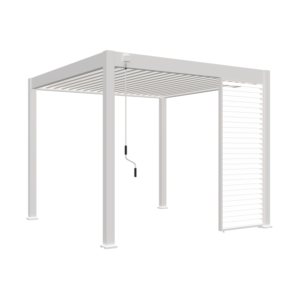 Aluminium overkapping louvrepaneel horizontaal wit 93 cm